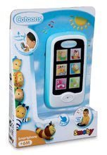 Zabawki dźwiękowe - Telefon komórkowy Cotoons Smoby smartfon z funkcją nagrywania i odtwarzania w kolorze niebieskim od 6 mies._1