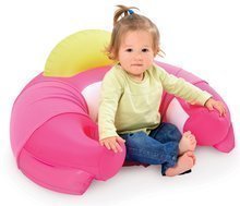 Otroški sedeži - Napihljiv naslanjač Cotoons Cosy Seat Smoby z didaktično mizo moder/rožnat od 6 mes_1