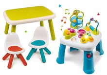 Za dojenčke - Komplet didaktična miza Activity Table Cotoons Smoby z zvokom in lučko in miza z dvema stolčkoma Kid_26