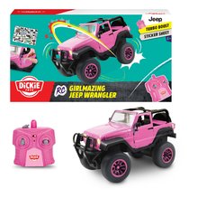 Radiocomandati - Macchinina radiocomandata RC Jeep Wrangler Girlmazing Jada rosa con etichette JA1105000_2