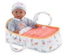 Játékbaba kiegészítők - Textil mózeskosár Carry Bed Coral Mon Premier Poupon Bebe Corolle 30 cm játékbabának 18 hó-tól_0