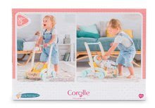 Girelli per bambini - Girello e passeggino in legno Wooden Baby Walker Pilow Corolle con un morbido cuscino per una bambola dai 12 mesi_4