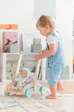Lauflernhilfen - Lauflernhilfe und Kinderwagen aus Holz Wooden Baby Walker Pilow Corolle mit weichem Kissen für Puppe ab 12 Monaten_6