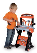 Neaktívna Staré položky - SMOBY 500210 Black & Decker pracovný stôl X s mechanickou vŕtačkou + 20 doplnkov, 61*42*57 cm _0