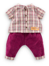 Károvaná košeľa a nohavice pre bábiku Plaid Shirt & Pants Little Explorer Mon Premier Poupon Corolle
