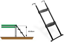 Príslušenstvo k trampolínam -  NA PREKLAD - Escalera para trampolín Trampoline Ladder Exit Toys Acero para marco de 65-80 cm de altura_2