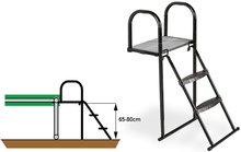 Dodatki za trampoline - Vstopna ploščad z lestvijo za trampolin Exit Toys kovinska za okvir na višini 65-80 cm protizdrsna_2