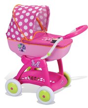 Játék babakocsik 18 hónapos kortól - Babakocsi Minnie Chuli Pop Smoby mély (55 cm tolókar) rózsaszín-zöld 18 hó-tól_0