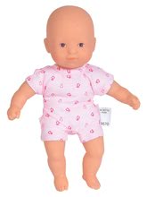 Puppen ab 18 Monaten - Puppe Mini Calin Pink Corolle mit braunen Augen und in einem rosa gemusterten Kleid 20 cm ab 18 Monate_0