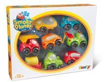 Garaže - Autići Vroom Planet Collector box Smoby set 6 autića, prikolica s teretom i helikopter za najmlađe od 12 mjeseci_1