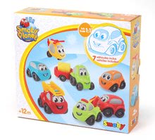 Autíčka - Autíčka Vroom Planet Collector Box Smoby s traktorom 7 kusov pracovné a osobné od 12 mes_1