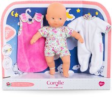 Lalki od 18 miesięcy - Lalka Mini Calin Good Night Blossom Garden Corolle z niebieskimi oczami, piżamą i śpiworem 20 cm od 18 miesiąca_1