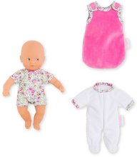 Lalki od 18 miesięcy - Lalka Mini Calin Good Night Blossom Garden Corolle z niebieskimi oczami, piżamą i śpiworem 20 cm od 18 miesiąca_3