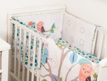 Dječje posteljine - Zaštita za dječji krevetić Sateen Owl toTs smarTrike Sove 100 % pamuk s izgledom satena od 0 mjeseci_1