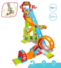 Steze za avtomobile - Komplet skakalna avtosteza Mega Jump Vroom Planet Smoby in dvoetažna garaža_2