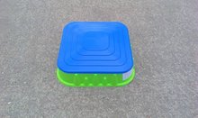 Pieskoviská pre deti - Pieskovisko Starplast štvorcové s krytom objem 60 litrov zeleno-modré od 24 mes_0