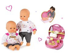 Bábiky s doplnkami sety - Set bábika Baby Nurse Zlatá edícia Smoby 32 cm a prebaľovacia sada pre bábiku v kufríku od 24 mes_1