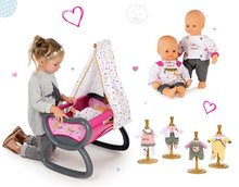 Játékbaba és kellék szettek - Szett játékbaba Baby Nurse Arany sorozatból Smoby 32 cm, baldachinos bölcső és 3drb ruhácska_6