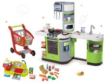 Játékkonyha szettek - Szett játékkonyha CookMaster Verte Smoby jéggel, pénztárgép, bevásárlókocsi és élelmiszerek_19
