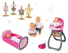 Puppen mit Zubehör Sets - Baby Nurse Gold Edition Smoby Puppenset 32 cm, Esszimmerstuhl, Wiege mit Karussell und 3 Puppenkleider ab 24 Monaten_11