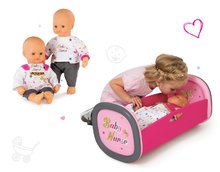 Păpuși cu accesorii seturi - Set păpuşă Baby Nurse Ediţie aurie Smoby 32 cm şi leagăn pentru păpuşă de jucărie cu carusel de la 24 luni_5