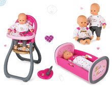 Păpuși cu accesorii seturi - Set păpuşă Baby Nurse Ediţie aurie Smoby 32 cm, scaun de masă şi leagăn pentru păpuşă de jucărie cu plapumă de la 24 luni_8