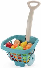 Accesorii și vase de bucătărie de jucărie - Cărucior de cumpărături cu fructe și legume Vert Azur Écoiffier 15 accesorii albastru 41 cm înălțime de la 18 luni_0