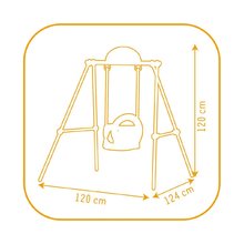 Gyerekhinták - Hinta Maja a méhecske Portique Smoby fémvázas (magassága 120 cm) 6 hó-tól_3