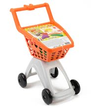Obchody pro děti - Nákupní vozík v supermarketu 100% Chef Écoiffier s potravinami oranžový/růžový od 18 měsíců_0