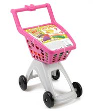 Obchody pro děti - Nákupní vozík v supermarketu 100% Chef Écoiffier s potravinami oranžový/růžový od 18 měsíců_1