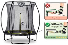 Trampolini con rete di sicurezza - Trampolino con rete di sicurezza  Silhouette trampoline Exit Toys rotondo con diametro di 183 cm nero_1