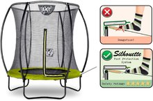 Trampolines avec filet de sécurité - Trampoline avec filet de protection Silhouette trampoline Exit Toys Ronde, avec un diamètre de 183 cm en vert_1