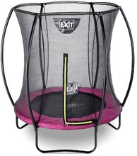 Trampolines avec filet de sécurité - Trampoline avec filet de protection Silhouette trampoline Exit Toys Rond 183 cm rose_0