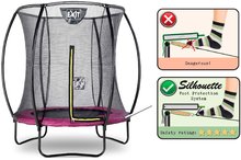 Trampolines avec filet de sécurité - Trampoline avec filet de protection Silhouette trampoline Exit Toys Rond 183 cm rose_1