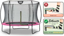 Trambuline cu plasă de siguranță - Trambulină cu plasă de siguranță Silhouette trampoline Pink Exit Toys rotundă diametru 244 cm roz_2