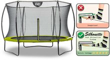 Trambuline cu plasă de siguranță - Trambulină cu plasă de siguranță Silhouette trampoline Green Exit Toys rotundă diametru 305 cm verde_2