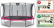 Trampolini z zaščitno mrežo - Trampolin z zaščitno mrežo Silhouette trampoline Pink Exit Toys okrogel priemer 366 cm rožnati_2