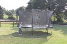 Trampolini con rete di sicurezza - Trampolino con rete di protezzione Silhouette trampoline Exit Toys rotondo con diametro di 427 cm nero_0