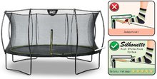 Trambuline cu plasă de siguranță - Trambulină cu plasă de siguranță Silhouette trampoline Black Exit Toys rotundă diametru 427 cm neagră_2