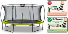 Trambulinok vedőhálóval - Trambulin védőhálóval Silhouette trampoline Exit Toys kerek 427 cm átmérővel zöld_2