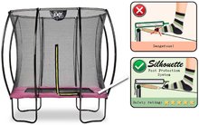 Trambuline cu plasă de siguranță - Trambulină cu plasă de siguranță Silhouette trampoline Pink Exit Toys 153*214 cm roz_3