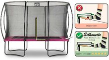 Trambuline cu plasă de siguranță - Trambulină cu plasă de siguranță Silhouette trampoline Pink Exit Toys 214*305 cm roz_2