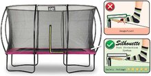 Trampolines avec filet de sécurité - Trampoline avec filet de protection Silhouette trampoline Pink Exit Toys 244*366 cm rose_2
