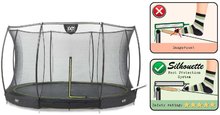 Prizemni trampolini - Trampolin sa zaštitnom mrežom Silhouette Ground Black Exit Toys prizemni promjera 366 cm crni_1