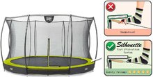 Zemní trampolíny  - Trampolína s ochrannou sítí Silhouette Ground Exit Toys přízemní průměr 366 cm zelená_1