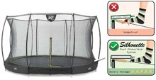 Prizemni trampolini - Trampolin sa zaštitnom mrežom Silhouette Ground Black Exit Toys prizemni promjera 427 cm crni_1
