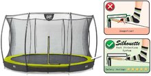 Trampolini interrati - Trampolino con rete di sicurezza Silhouette Ground Exit Toys a piano terra con diametro di 427 cm verde_1