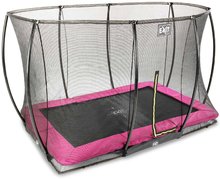 Trampolini talni - Trampolin z zaščitno mrežo Silhouette Ground Pink Exit Toys talni 214*305 cm rožnati_1