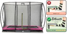 Trampoliny naziemne - Trampolina z siatką ochronną Silhouette Ground Pink Exit Toys naziemna, 214x305 cm, różowa_2