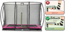 Trampolini talni - Trampolin z zaščitno mrežo Silhouette Ground Pink Exit Toys talni 244*366 cm rožnati_2